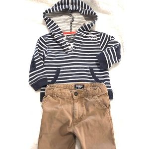 “OshKosh B’Gosh” sweatshirt top & pant set